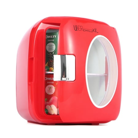 Uber Appliance Uber Chill XL 9 Liter 12-Can Retro Portable Mini Fridge Thermoelctric - Red