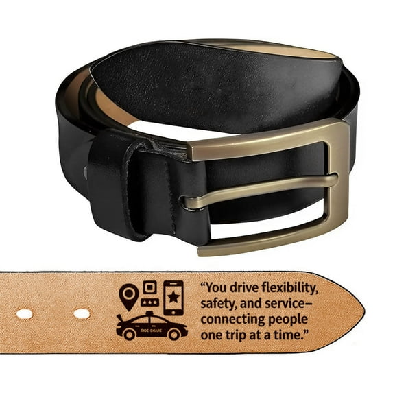 Uber Driver Belt for Men – Daily Dedication Gift for Navigators of the City – Christmas or Rideshare Appreciation, Leather Belt, Mens Belt, Leather Belt for Men, Birthday Gift