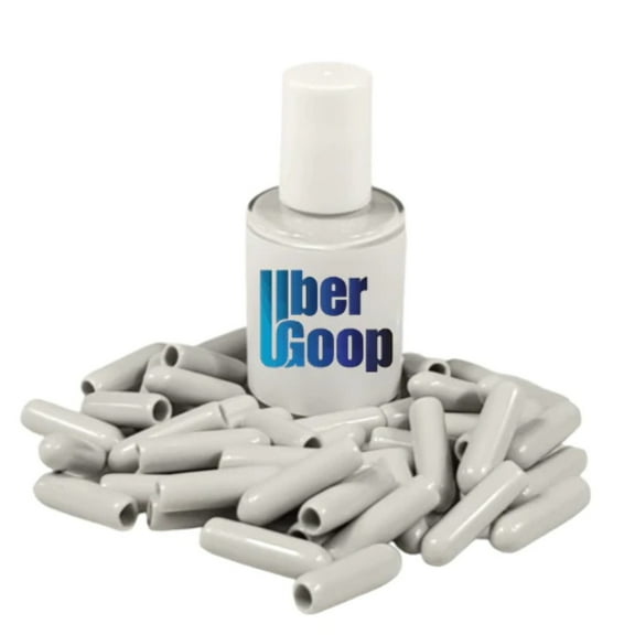 Uber Goop Light Grey Dishwasher Rack Repair Coating Kit w/40 caps - 1/2 oz