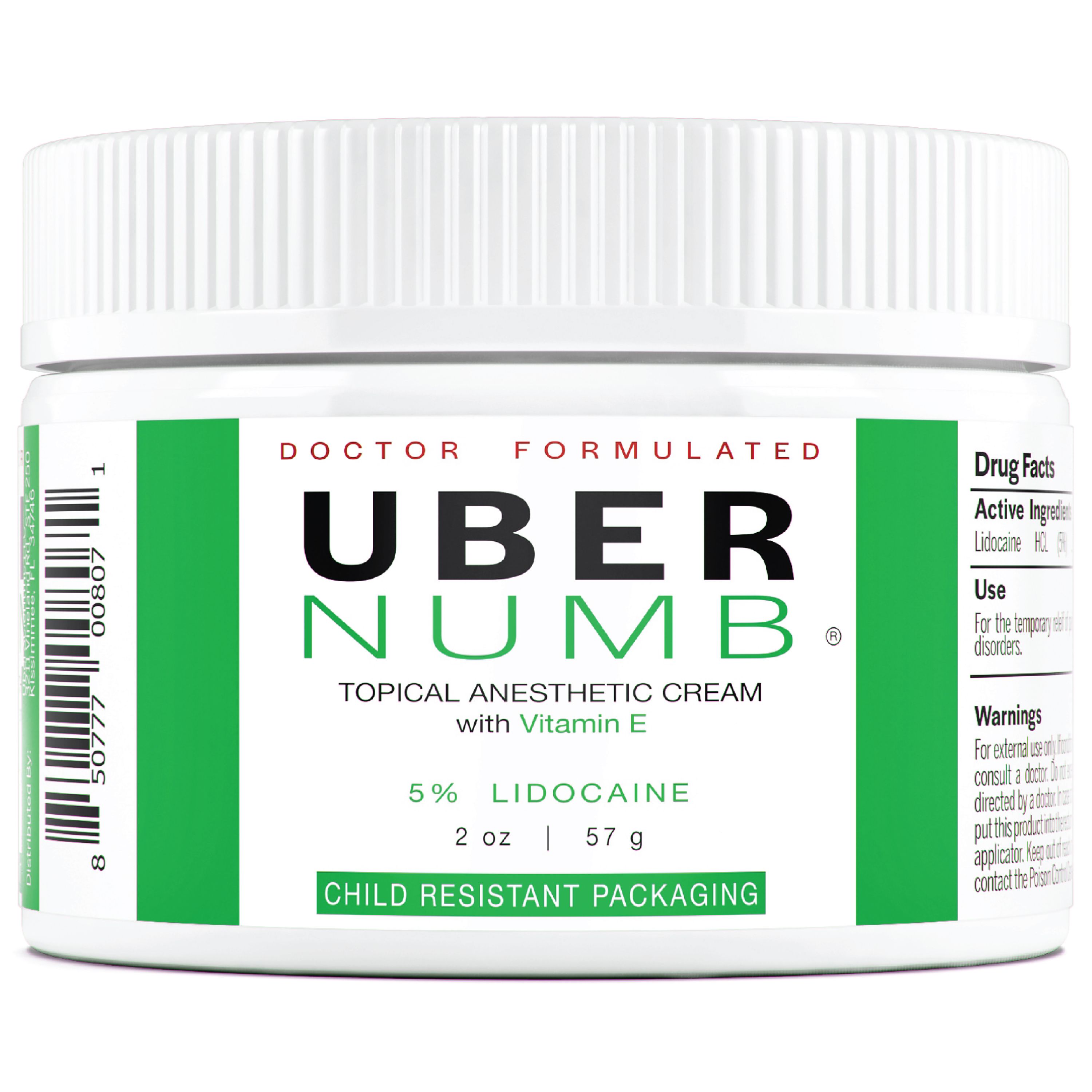 Uber Numb 5% Lidocaine Topical Anesthetic Cream - image 1 of 4