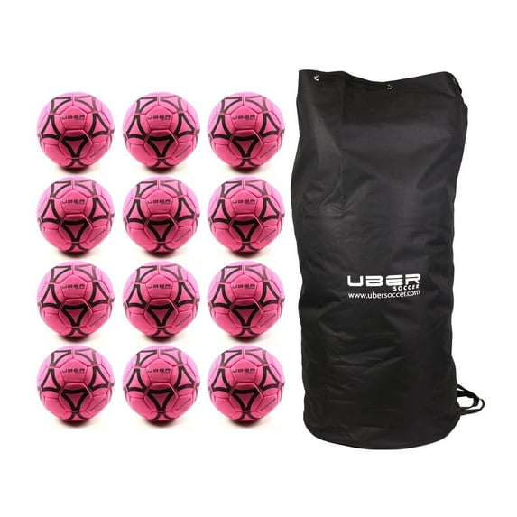 Uber Soccer Felt Indoor Soccer Ball, Size 3, Neon Pink