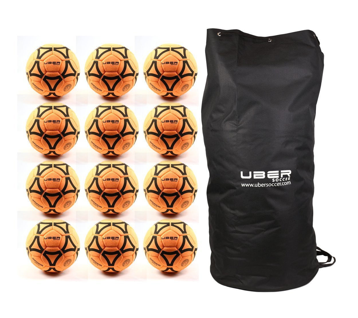 Uber Soccer Felt Indoor Soccer Ball, Size 5, Neon Orange