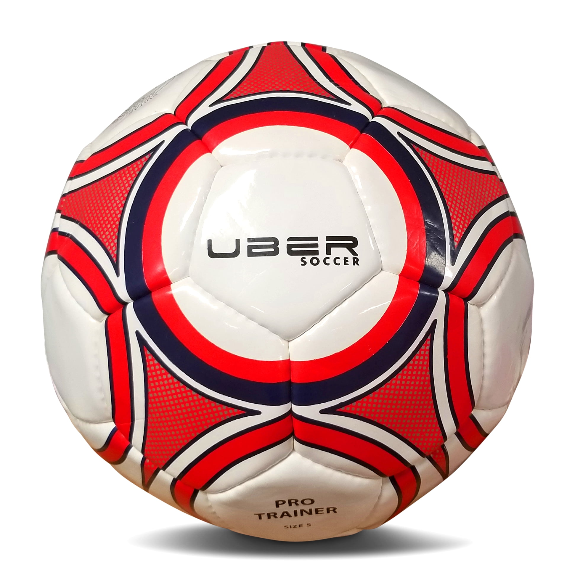 Uber Soccer Pro Trainer Soccer Ball - Red, White, and Blue (Size 5)
