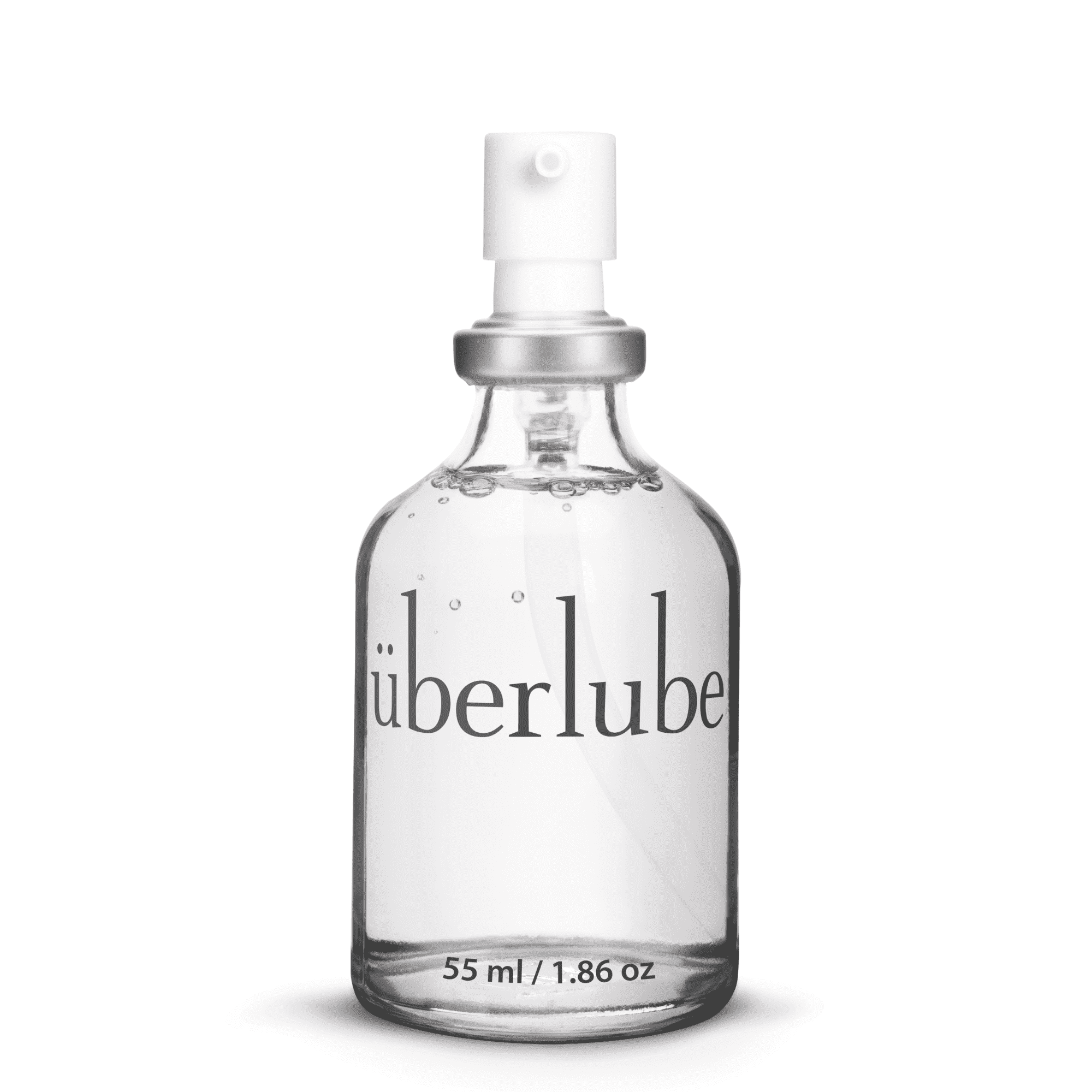 Uberlube Silicone Personal Lubricant Bottle, 55ml, 1.86oz, Unscented, Waterproof, Latex-Safe