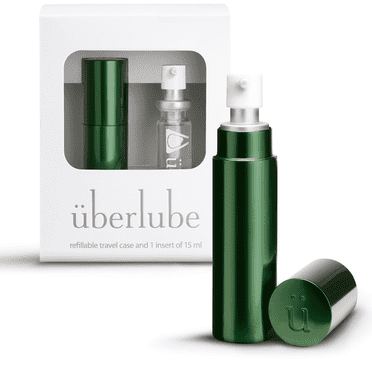 Uberlube Silicone Lube - Green Travel Kit 15ml Unscented Silicone Lubricant Personal Lubrication - Latex-Safe Sex Lube Liquid for Couples, Flavorless, Anal Lube, Works Underwater - 15ml Green