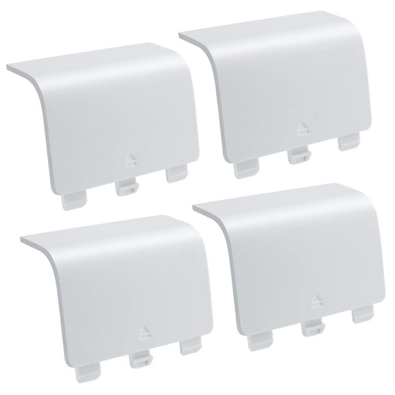 Uberwith 4 Pack Battery Cover for Xbox One, One S, One X Controller, Battery Back Door Shell Repair Part Compatible with Xbox Wireless Controller*White