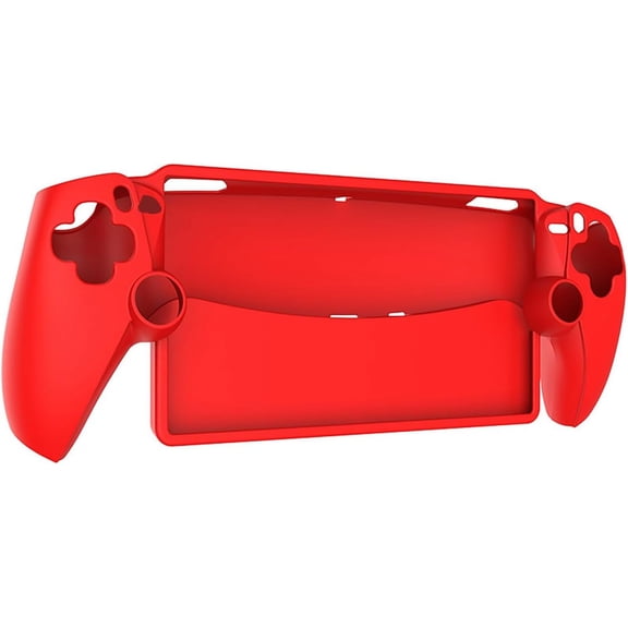 Uberwith Full Protection Silicone Case for PS Portal Remote Play Console, Anti-Scratch Anti-Shock Soft Skin Cover Gaming Controller Accessories (Red)