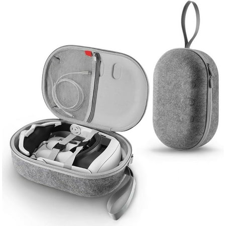 Uberwith Hard Carrying Case with Shoulder Strap for Meta Quest 3 & Accessories, Gray