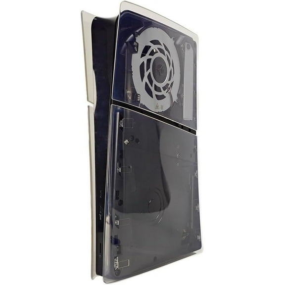 Uberwith for PS5 Slim Digital Edition Faceplate Transparent Cover Plates, Replacement Skin Case Clear ABS Shell for PS5 Slim Digital Version Console (Transparent)