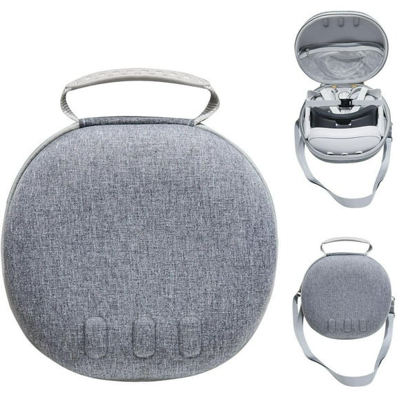 Uberwith Quest 3 Case, Hard Carrying Case for Oculus Quest 3 VR Storage Bag/Shoulder bag with adjustable shoulder strap (Grey)