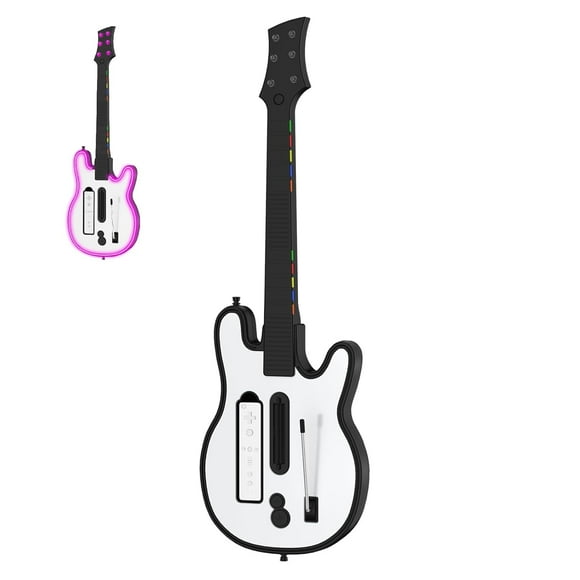 Uberwith for Wii Guitar Hero, Wireless Guitar for Wii Guitar Hero and Rock Band 2/3 Games with Strap, Compatible with Nintendo Wii Guitar Hero games