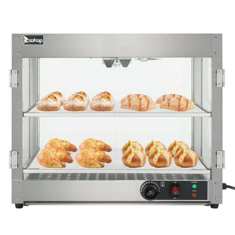 UbesGoo 3-Tier 110V Food Warmer, 800W Commercial Food Warmer Display  Electric Countertop Food Pizza Warmer
