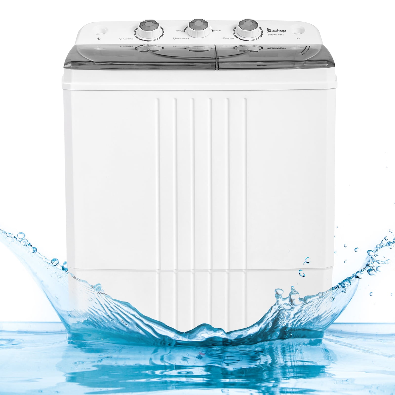  HIGOSPRO Portable Mini Washing Machine, 17 Lbs Capacity Washer  and Spinner Combo, 2 in 1 Compact Twin Tub Laundry, Washer& Spinnerwith  Built-in Gravity Drain Pump, Ideal for Apartmen, Dorms : Appliances