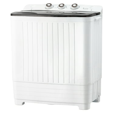 UbesGoo Compact Twin Tub Portable Mini Washing Machine 20lbs Total Washing Machine W/Drain Pump