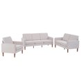 thumbnail image 1 of Ubesgoo 3 Piece Sectional Sofa Set, Fabric Living Room Set with ith Sofa, Loveseat, and Accent Chair Creamy White, 1 of 11