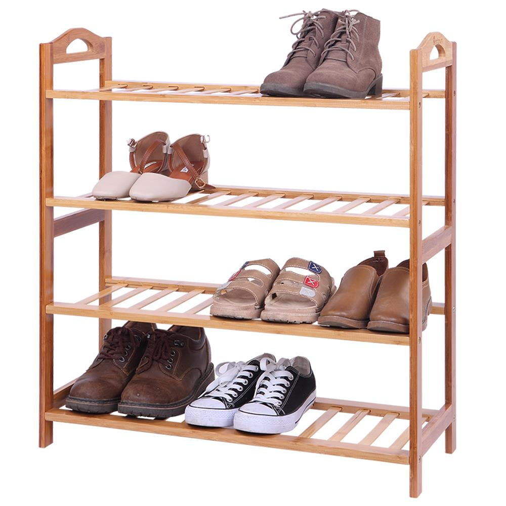 TXT&BAZ 27-Pairs Tool Free Easy Assembled Shoe Rack with Nonwoven Fabric  Cover (10-Tiers Brown)