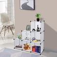 thumbnail image 1 of Ubesgoo 6 Cube Book Storage Shelf Closet Organizer, White, 1 of 7