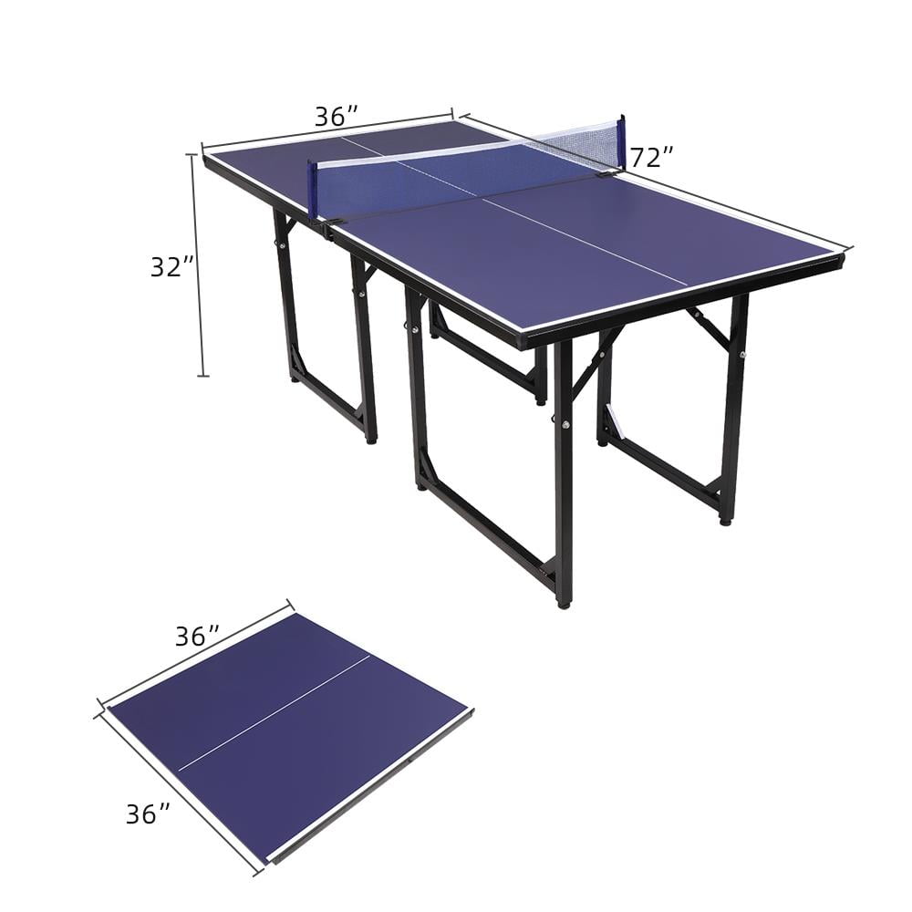 Pong on The Go Portable Table Tennis Playset - Comes with Net, 2  Black/Green Paddles, 3 Balls, and Carry Bag - Indoor/Outdoor Tabletop  Travel Game