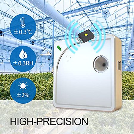 UbiBot Industrial Wireless Remote Temperature Humidity Ambient light Sensor 2.4GHZ Wifi 24/7 Alerts Data Logger Free iPhone/Android Apps Monitor Anywhere, Anytime! IFTTT WS1 Temper