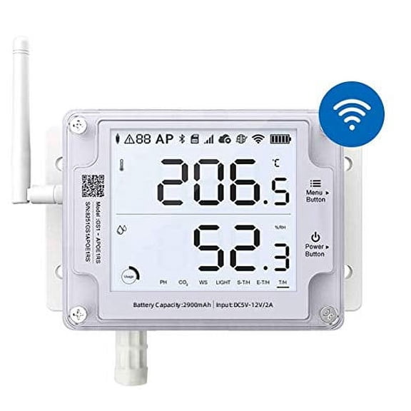 UbiBot Ethernet Thermometer Hygrometer GS1-AETH1RS, WiFi Temperature Humidity Monitor, 1 Pack