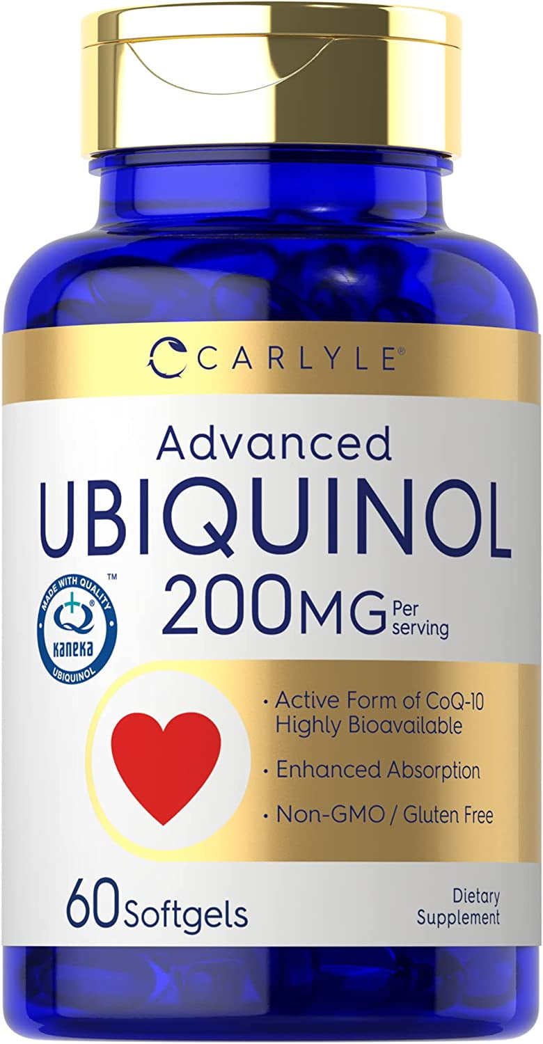Ubiquinol 200mg | 60 Softgels | CoQ10 Supplement | Highly Bioavailable | by Carlyle