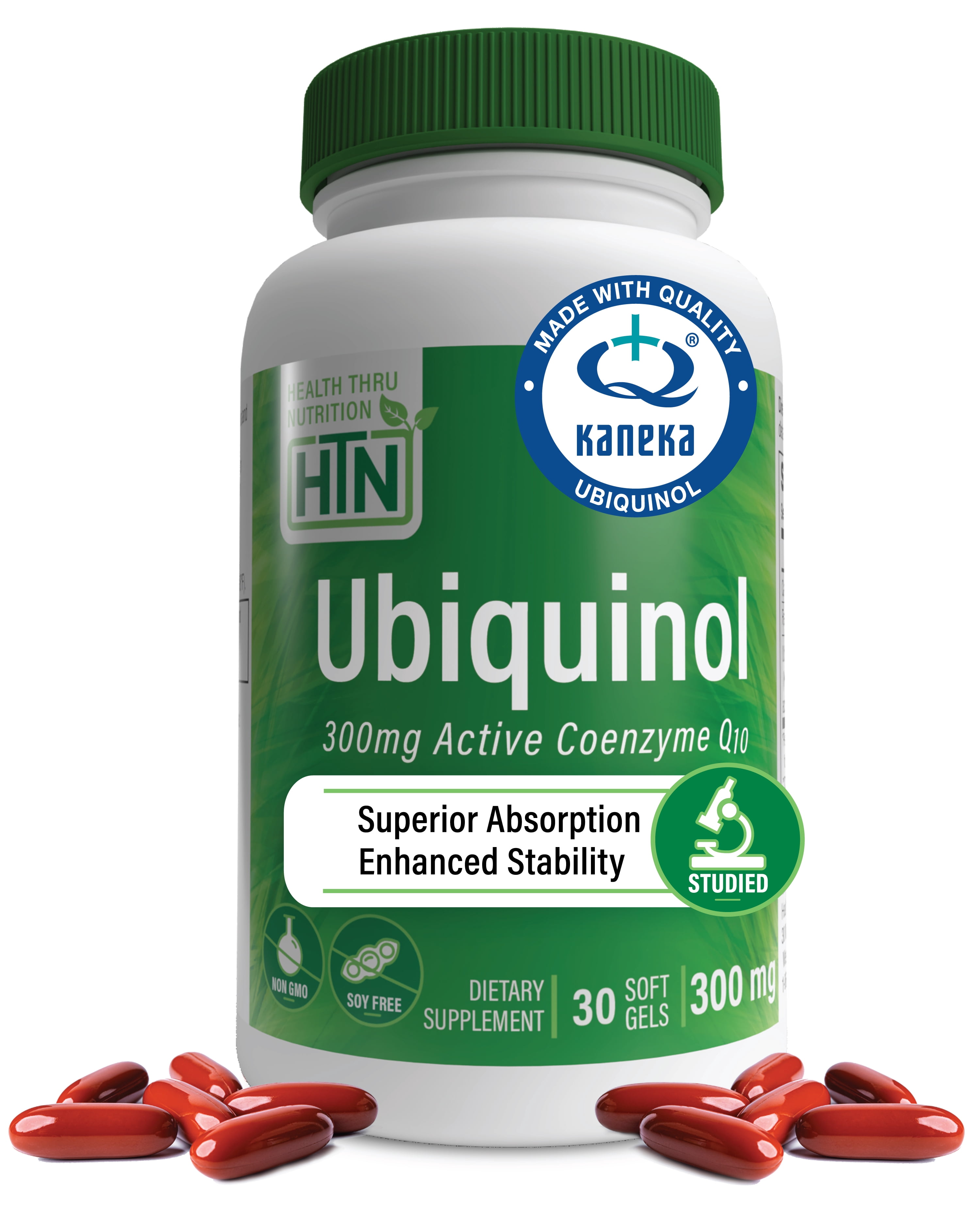 Ubiquinol 300mg CoQ-10 (Kaneka™) 30 Softgels (Non-GMO) by Health Thru Nutrition