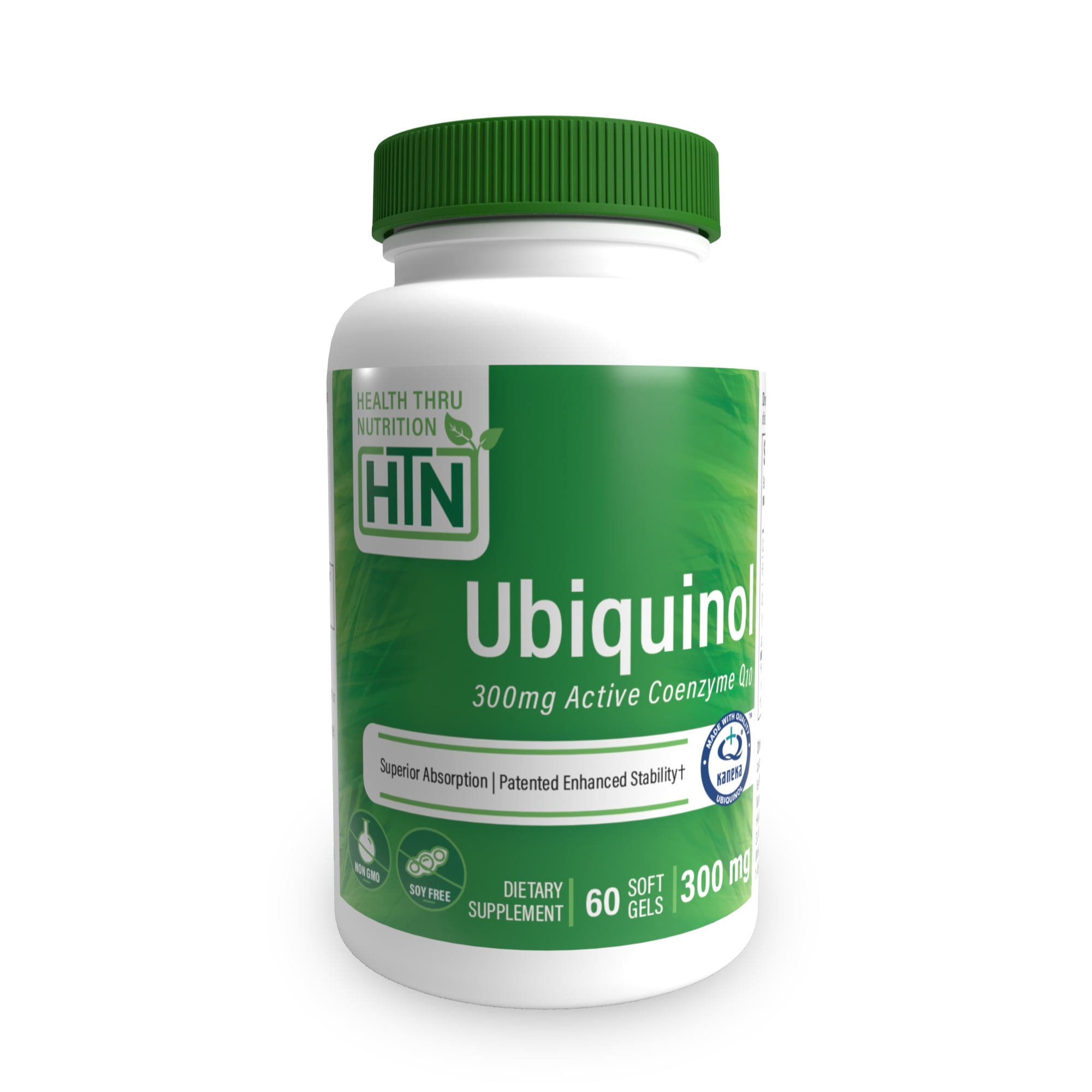 Ubiquinol 300mg CoQ-10 (Kaneka) 60 Softgels (Non-GMO) by Health Thru Nutrition