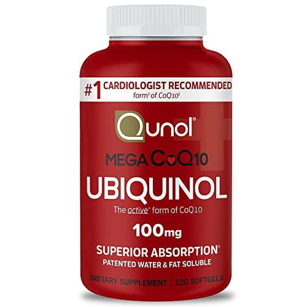 Ubiquinol CoQ10 100mg Softgels, Qunol Mega Ubiquinol 100mg Superior
