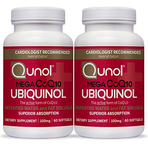 Ubiquinol CoQ10 100mg Softgels, Qunol Mega Ubiquinol 100mg Superior