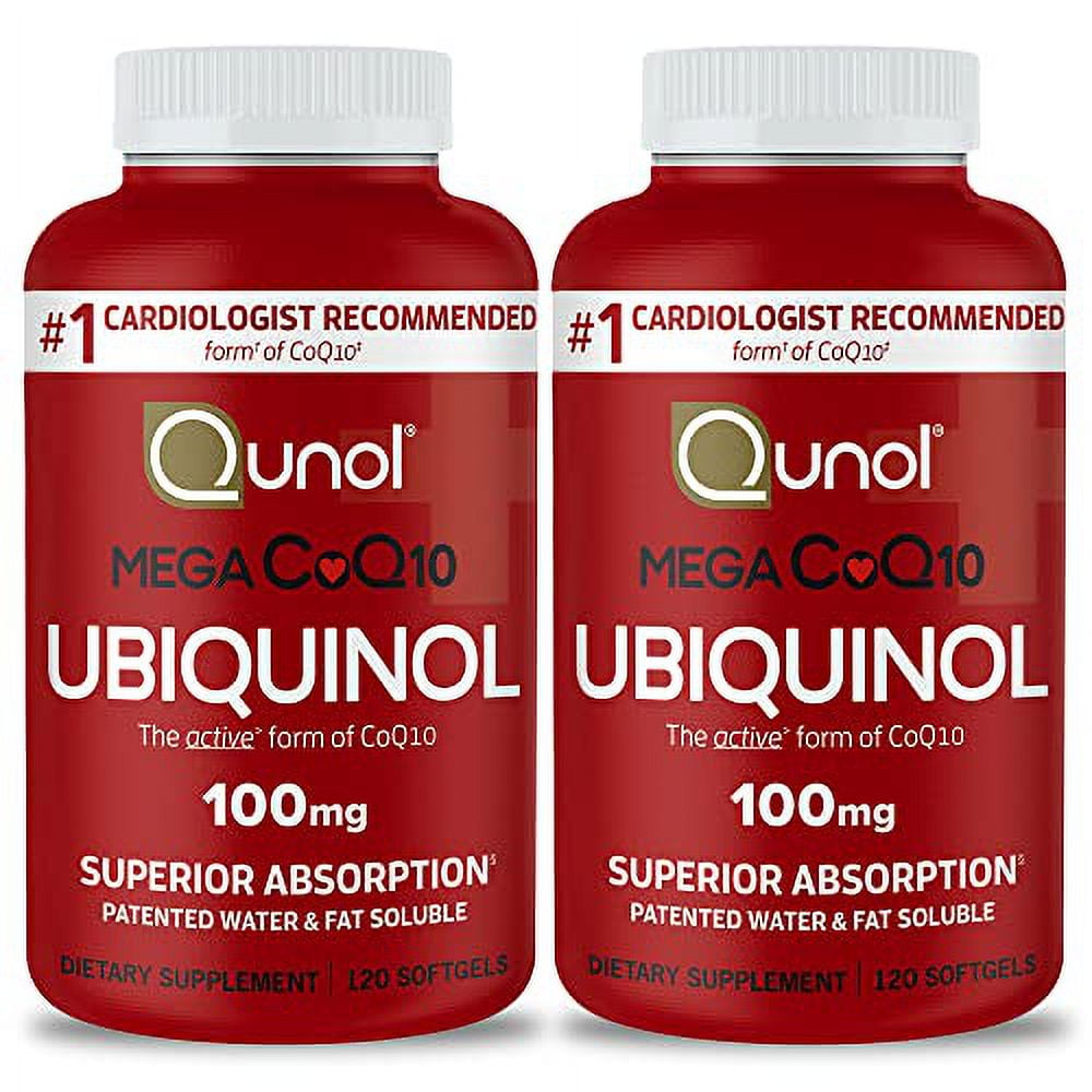 Ubiquinol CoQ10 100mg Softgels, Qunol Mega Ubiquinol 100mg Superior