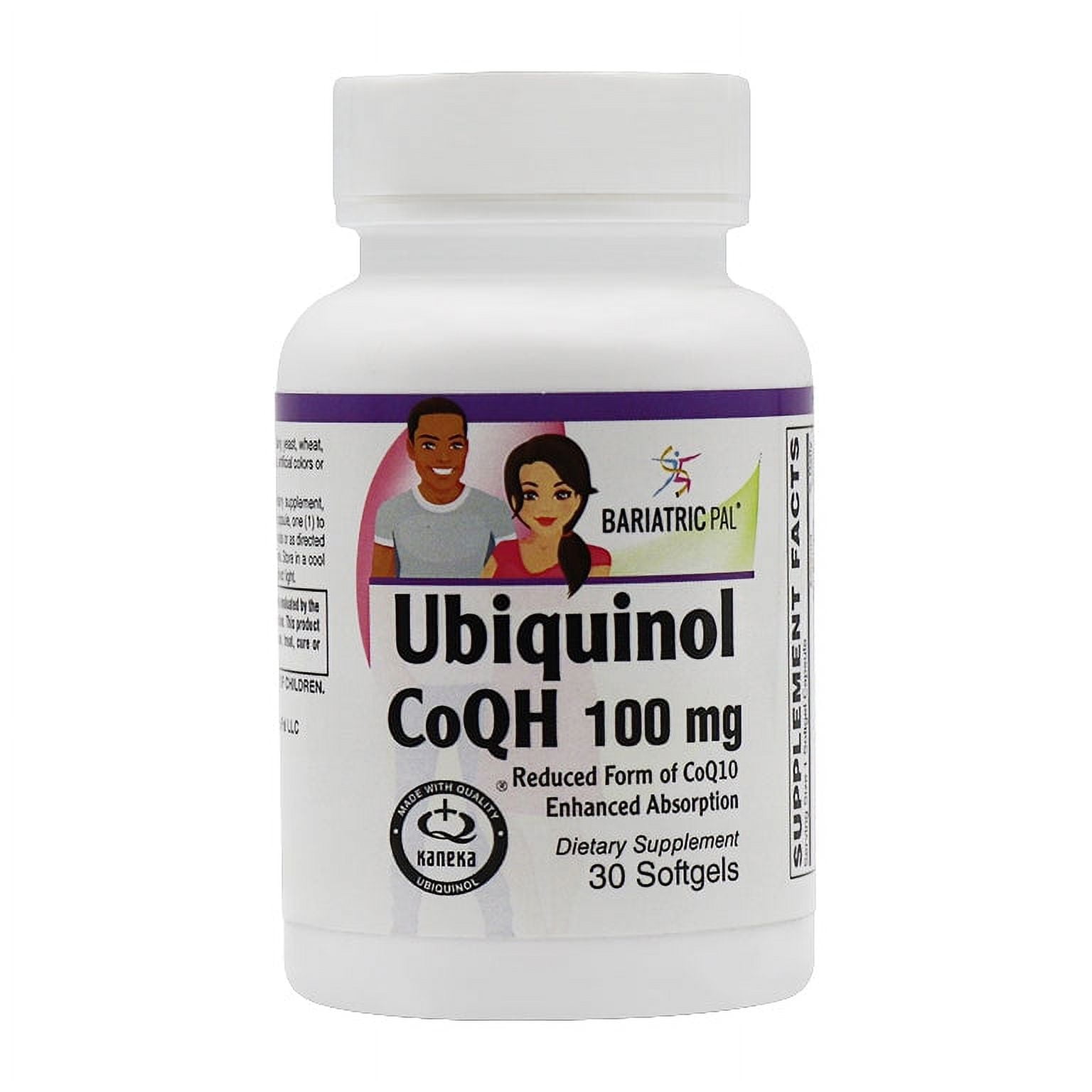 Ubiquinol CoQH Reduced Form of CoQ10 for Enhanced Absorption 100mg - Easy Swallow Softgels by BariatricPal Size: 30 Count