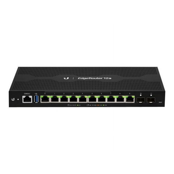 Ubiquiti EdgeRouter Router - 10 Ports - PoE Ports - 2 Slots - Gigabit Ethernet - Rack-mountable