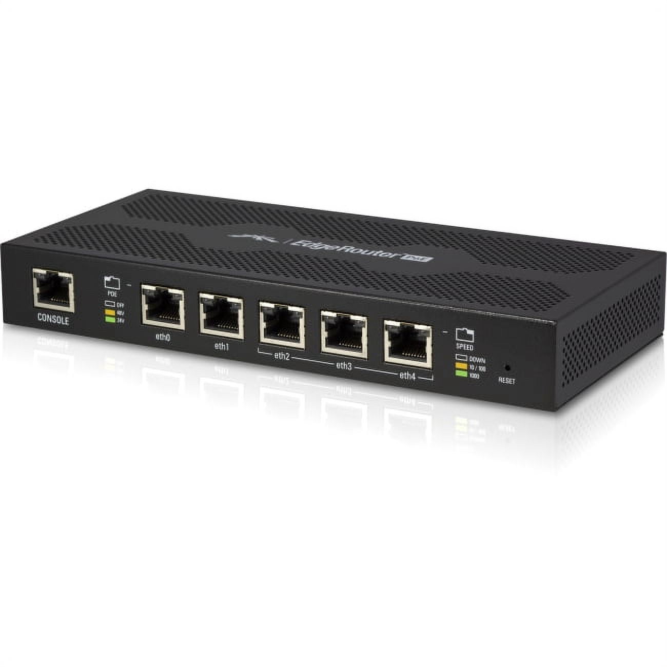 ubiquiti edgerouter poe - router - desktop wall-mountable - black ...