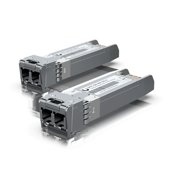 Ubiquiti Networks 10Gbps LC Multi-Mode SFP+ Optical Transceiver, 2-Pack