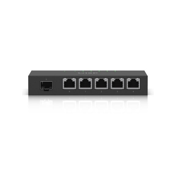 Ubiquiti Networks - ER-X-SFP - Ubiquiti Advanced Gigabit Ethernet Router - 5 Ports - PoE Ports - 1 Slots - Gigabit