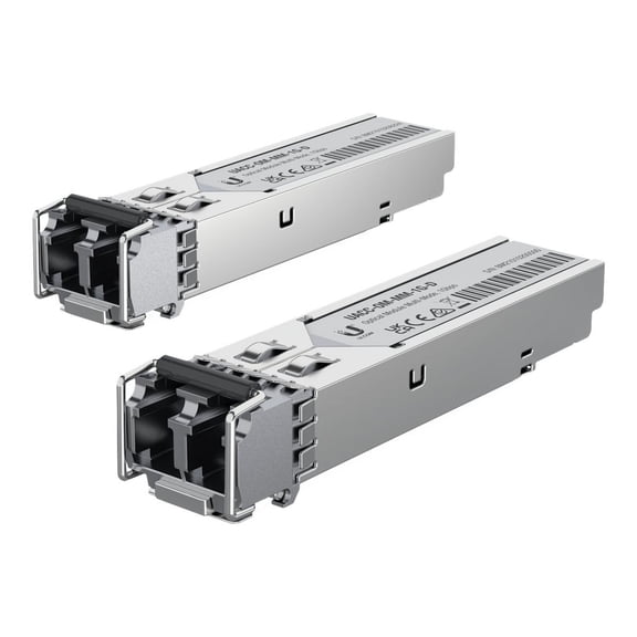 Ubiquiti UACC-OM-MM-1G-D - SFP (mini-GBIC) transceiver module - 1GbE - LC single-mode - up to 1800 ft - 850 nm (pack of 20)