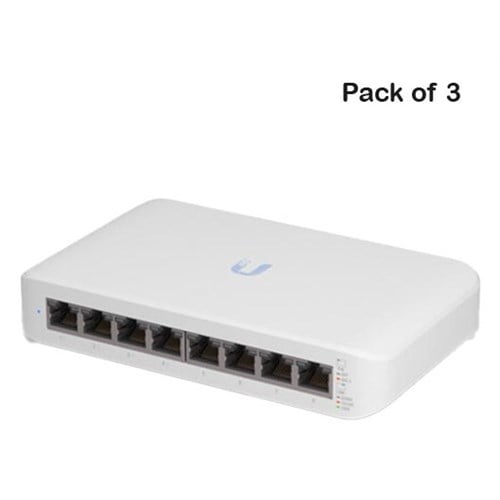 Ubiquiti USW-LITE-8-POE (3-Pack) UniFi Switch Lite 8 PoE USWLITE8POE