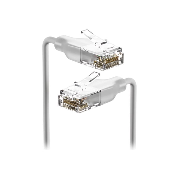 Ubiquiti UniFi - Patch cable - RJ-45 (M) to RJ-45 (M) - 1 ft - 0.1 in - CAT 6 - molded, Etherlighting technology, nano-thin - white