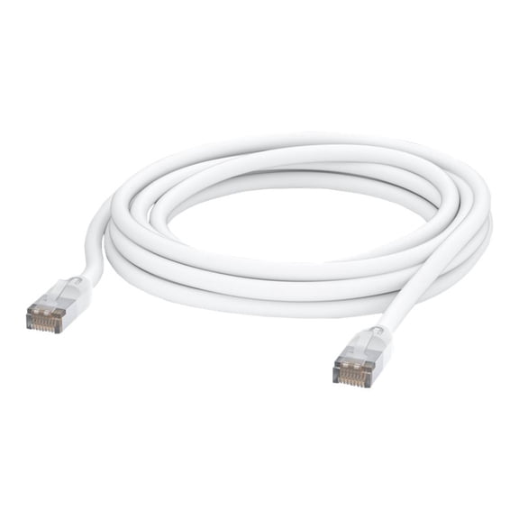 Ubiquiti UniFi - Patch cable - RJ-45 (M) to RJ-45 (M) - 16.4 ft - 0.2 in - STP - CAT 5e - molded, outdoor, stranded, rugged - white