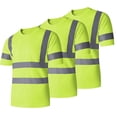 thumbnail image 1 of Ubon Hi Vis Shirts for Men, Safety Shirts Long Sleeve High Visibility Reflective Construction Shirts for Work Safety and Outdoor Workwear 3-Pack, Yellow Medium, 1 of 1