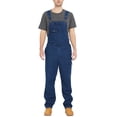 thumbnail image 1 of Ubon Men's Denim Bib Overalls Durable Cotton Twill Coveralls Breathable Workwear Indigo Rigid 34W x 30L, 1 of 9