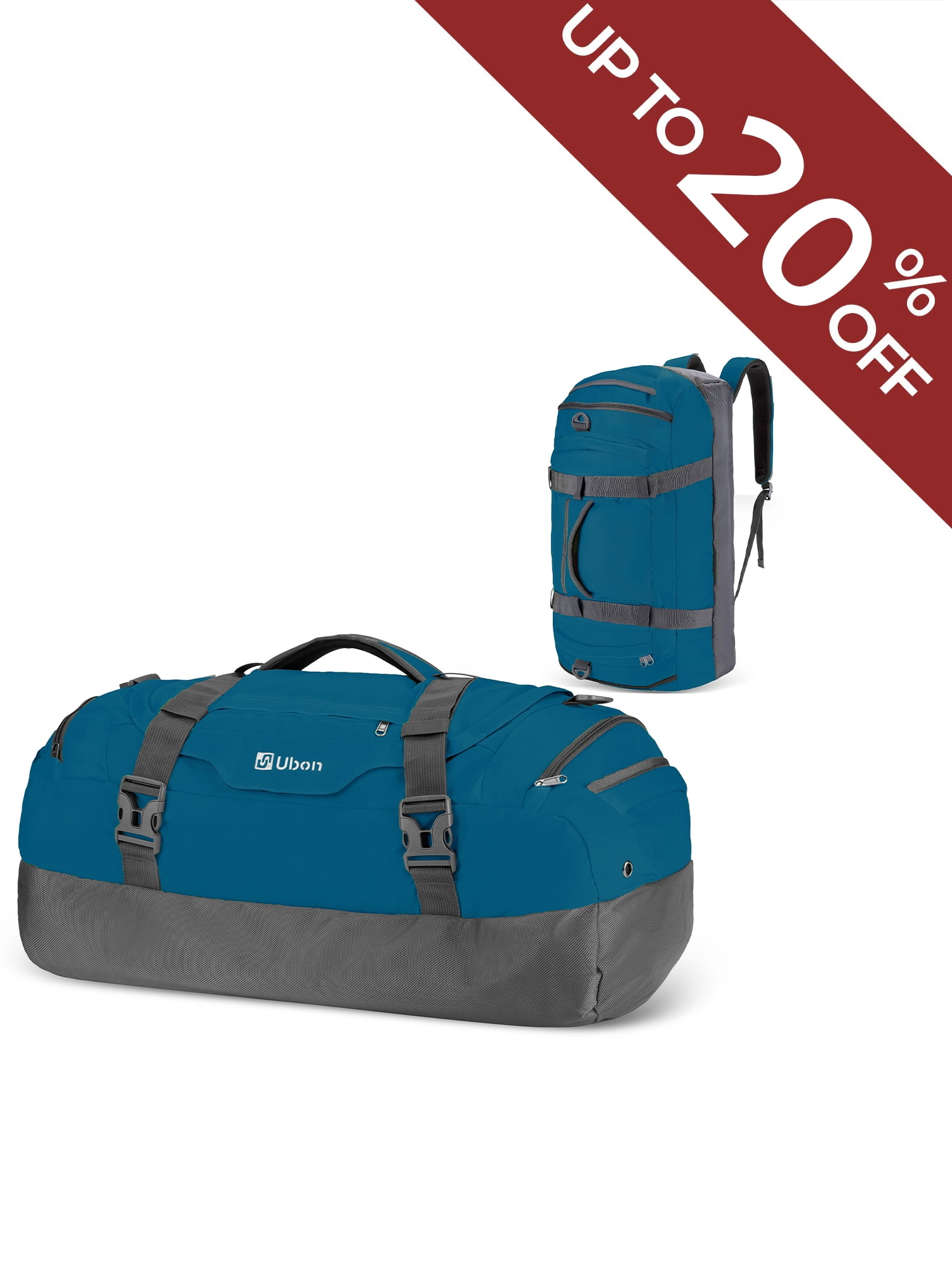 Ubon 55L Travel Duffel Bag 25.59 inch Waterproof Duffle Bag Camping