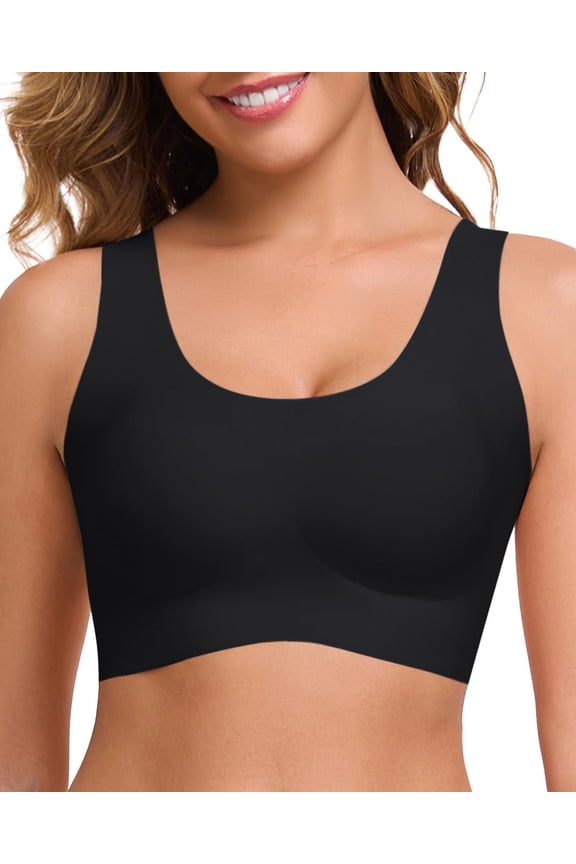 Ubras Seamless Bras for Women Light Support Wireless Bralette Comfortable Soft Smooth Pull On Bras