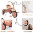 thumbnail image 1 of Ubravoo Baby Tricycle,Foldable Toddler Trike with Pedals PU Wheels Cool Lights,1-5 Years Old Girls Boys,Pink, 1 of 8