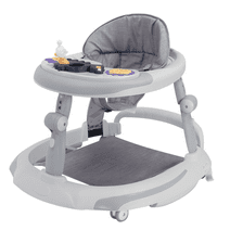 Ubravoo Foldable Baby Walker with O-shaped Legs Prevention and Rollover Prevention for Boys Girls 6-18 Months(Gray)