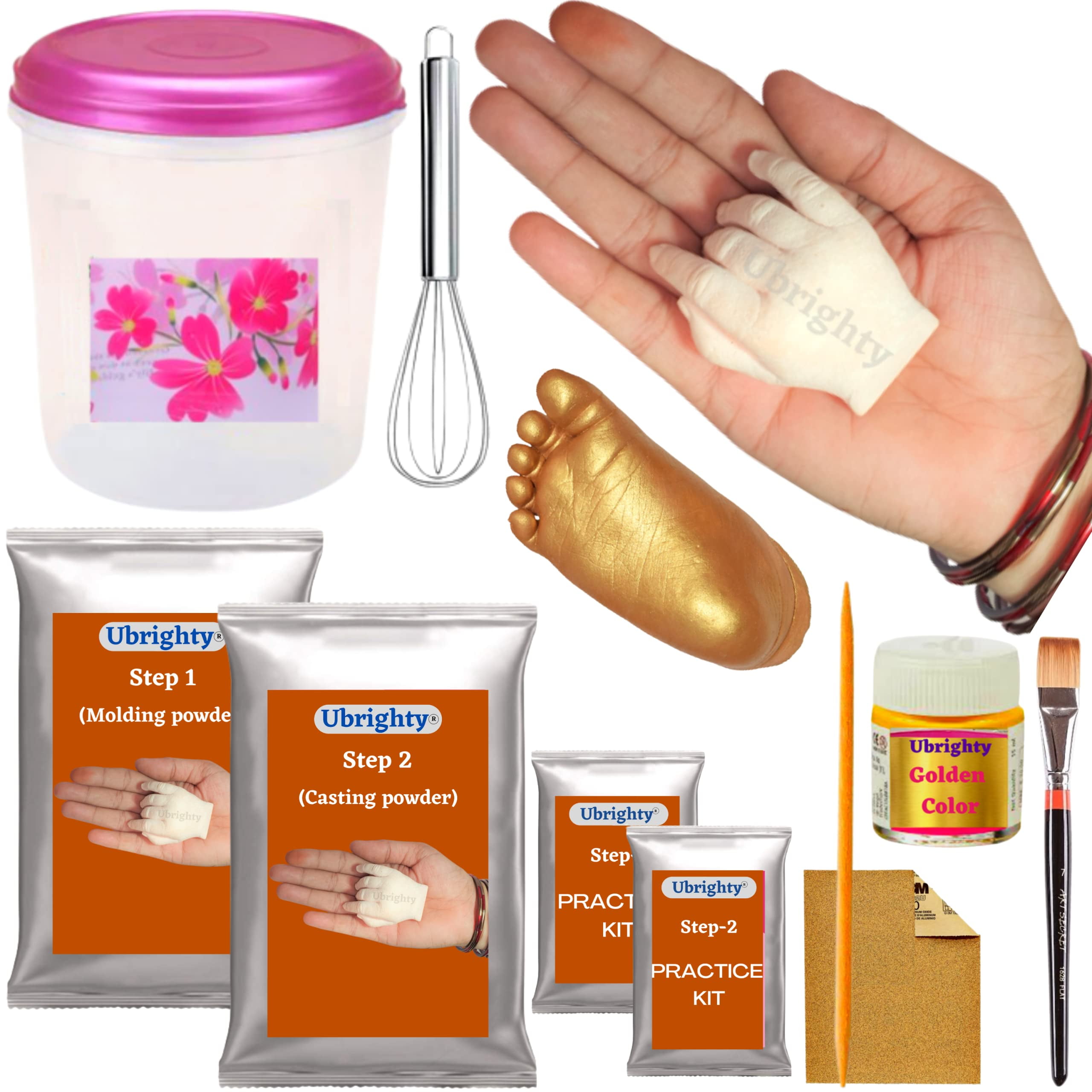 Ubrighty Hand Casting Kit for Couples, Baby, Gift, 3D Moulding