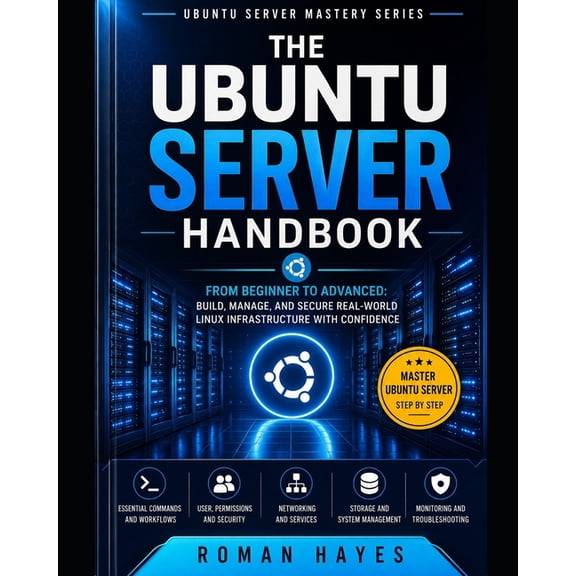 Ubuntu Server Mastery The Ubuntu Server Handbook: From Beginner to Advanced: Build, Manage, and Secure Real-World Linux Infrastructure with Co, Book 1, (Paperback)