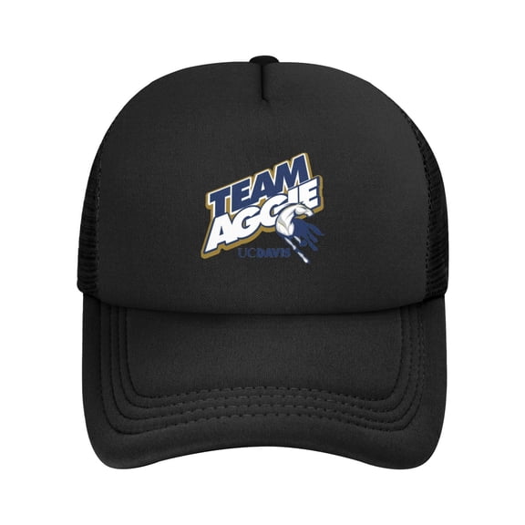 Uc Davis Aggies University Solid Color Lightweight Adult Mesh Baseball Cap
