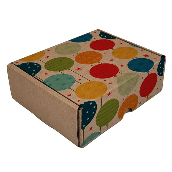Ucanpack Cute Balloon Printed Mailer Box, Packaging Case Bulk Kraft, 11x7x3" - 50 Pcs
