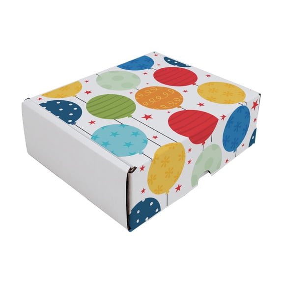 Ucanpack Birthday Gift Box Mailer Boxes 5 x 3 x 3" - Balloons Printed Christmas Box Shipping Box With Lid - Holiday Shipping Box Made In USA Holiday Gift Box Gift Shipping Boxes